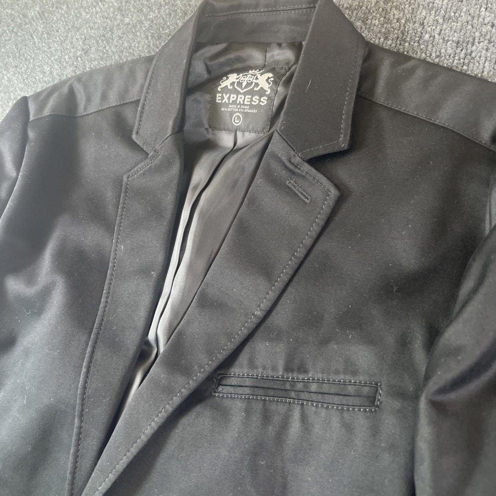 Express Men's Black Two-Button‎ Blazer Jacket Size L, Formal, Causal, Work